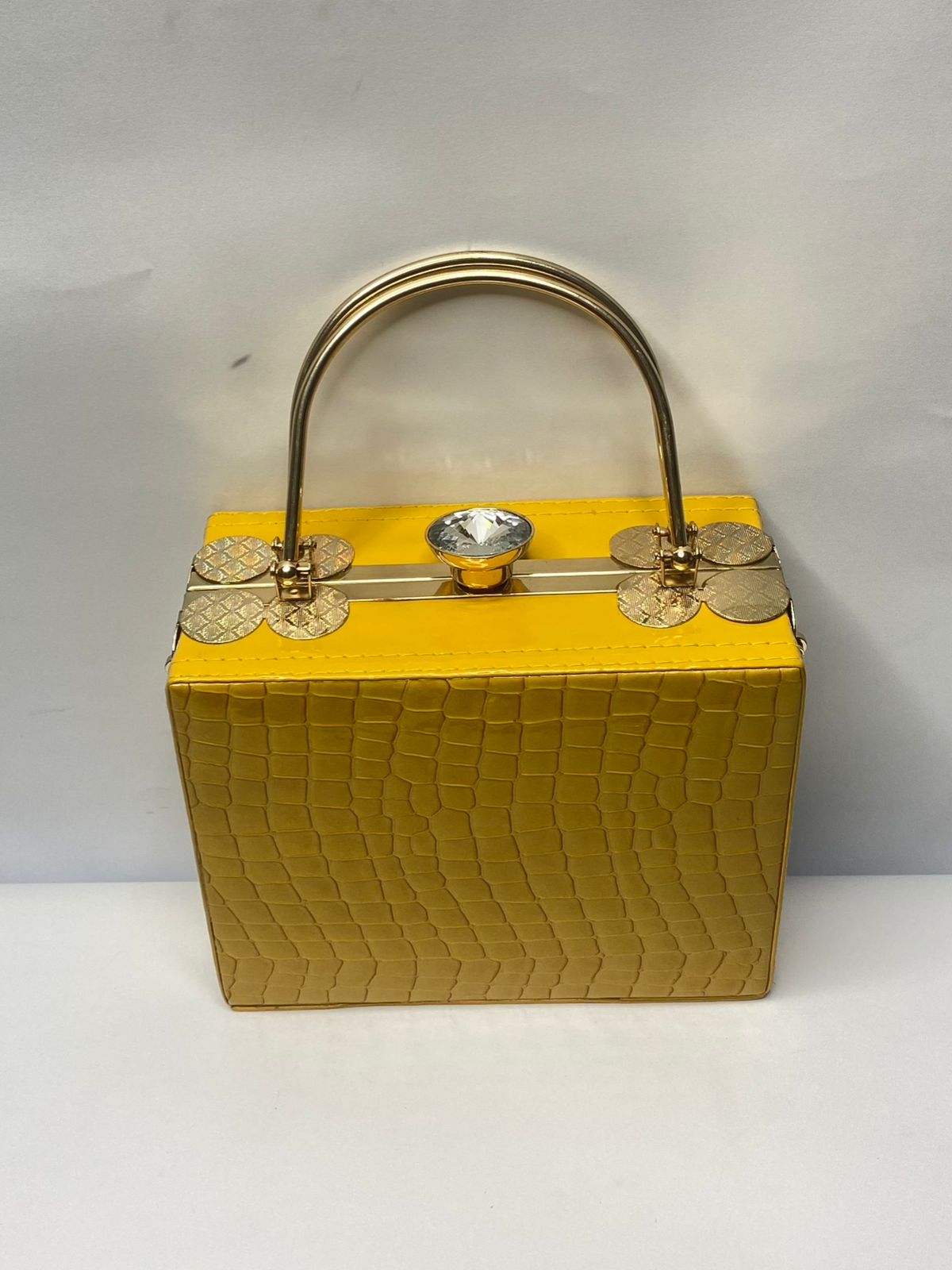 Croc Yellow Clutch